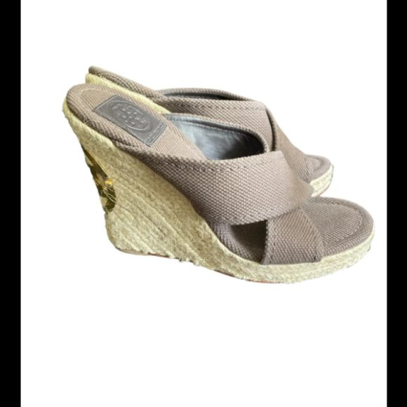 Tory Burch Kristen Canvas Wedge - Picture 3 of 8